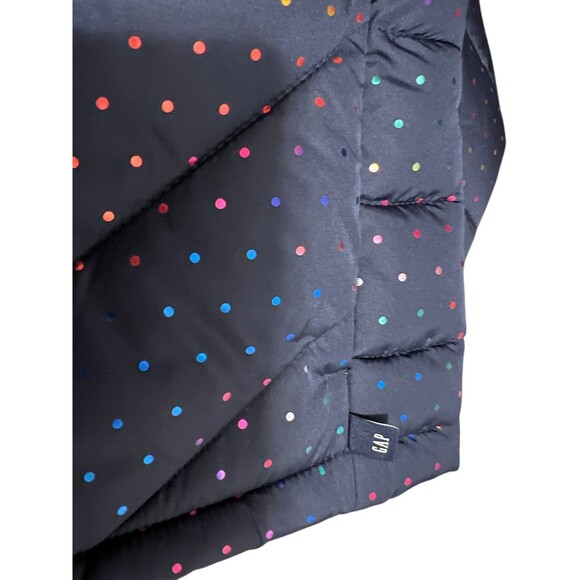 Gap Kids Youth Girl Navy Metallic Polka-Dot Lightweight Puffer Vest   XL 12  NWT - Picture 5 of 11